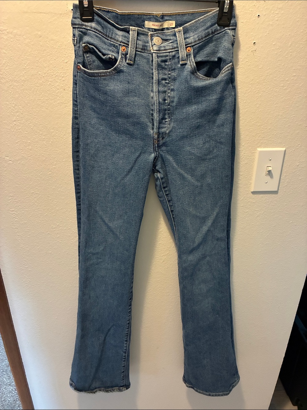 Light Blue Women's Bootcut Jeans - Classic Ribcage Style (W27 L33)